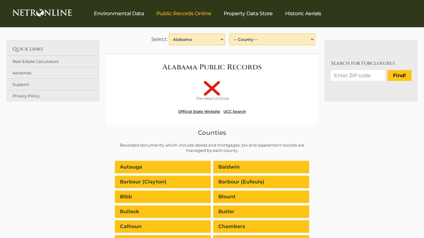 Alabama Public Records Online Directory - NETROnline.com